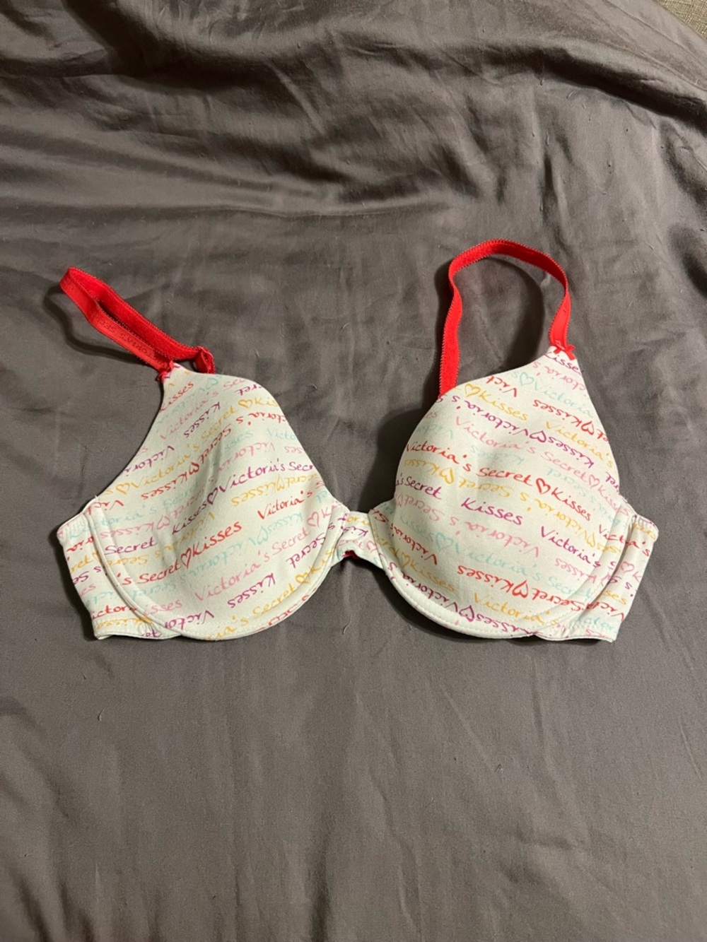 Victoria's Secret Cotton Lined Perfect Coverage Bra with VS Pattern